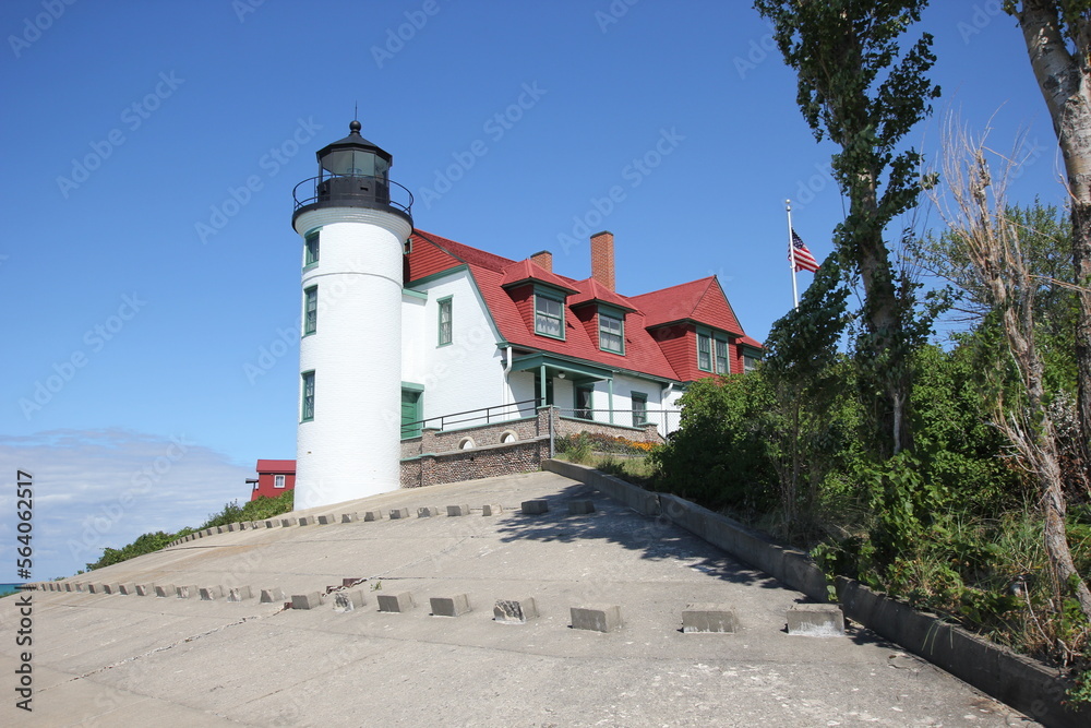 Lighthouse on a sunny summer day