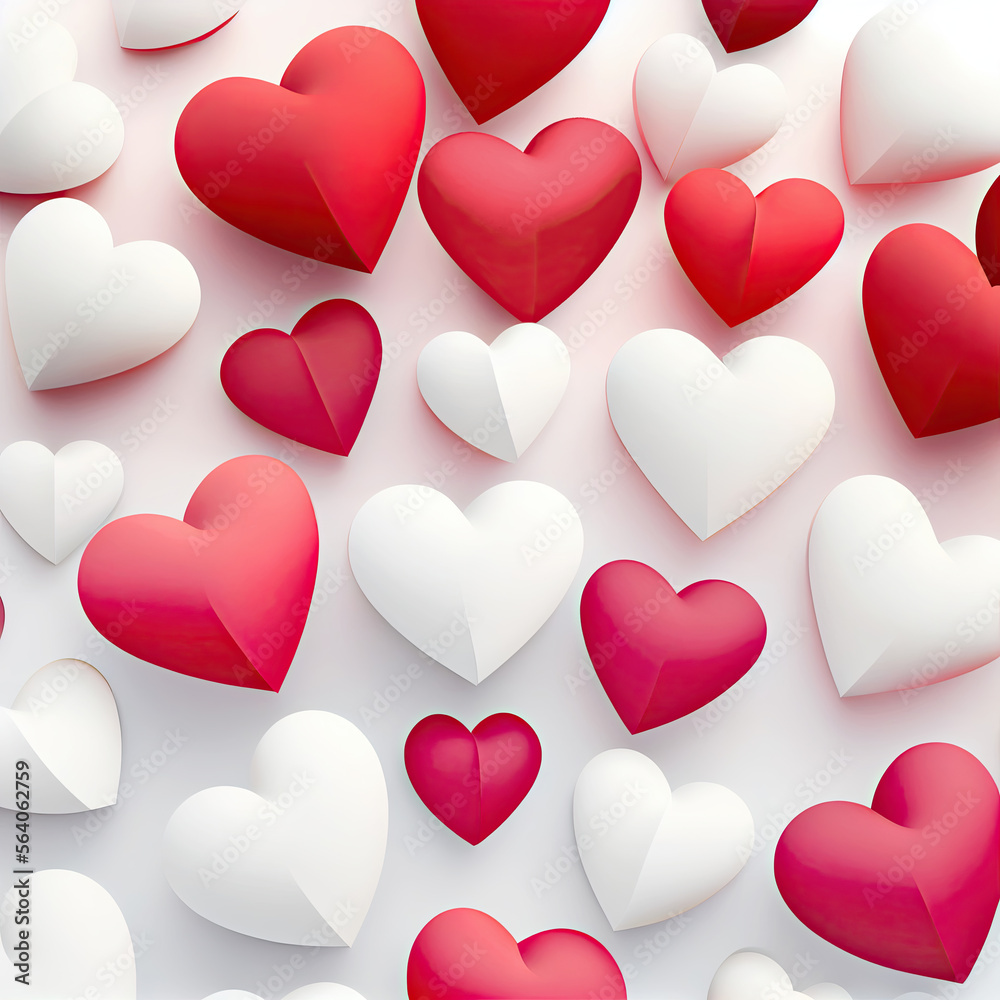 valentine red hearts background