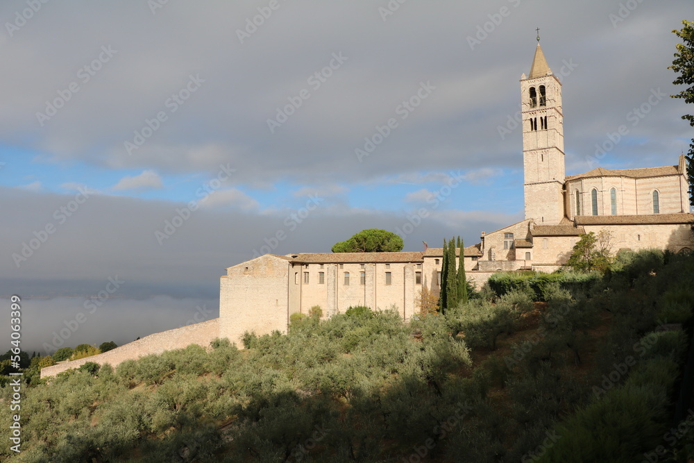 Fototapeta premium Basilica Santa Chiara in Assisi, Umbria Italy