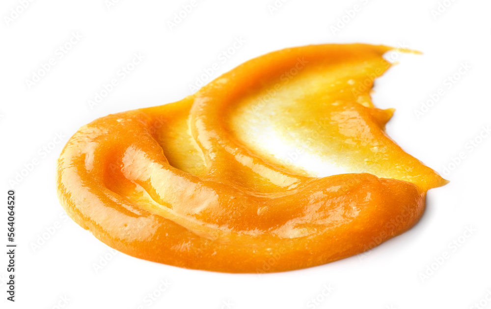 vegetable puree on white background vegetable puree on white background