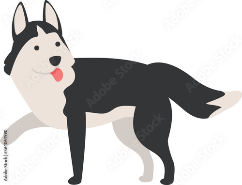 Siberian husky icon cartoon vector. Dog face. Alaskan animal © nsit0108