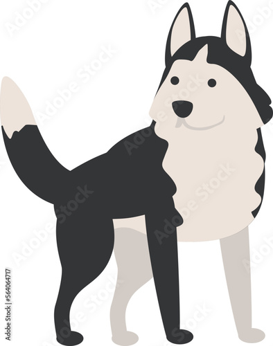 Alaskan husky icon cartoon vector. Siberian dog. Cute face