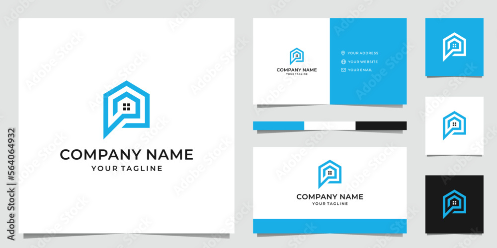 Minimalist House and GPS Logo Design 2