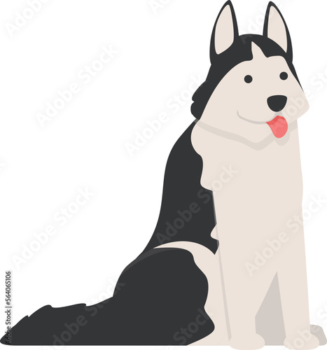 Husky pet icon cartoon vector. Siberian dog. Canine portrait