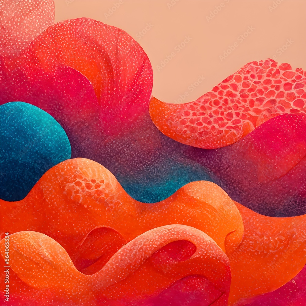 hashtags iconic pattern living coral pantone color 200mm procreate