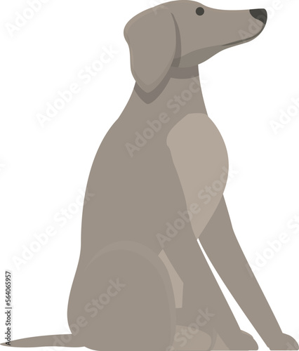 Dog icon cartoon vector. Greyhound animal. Domestic pet