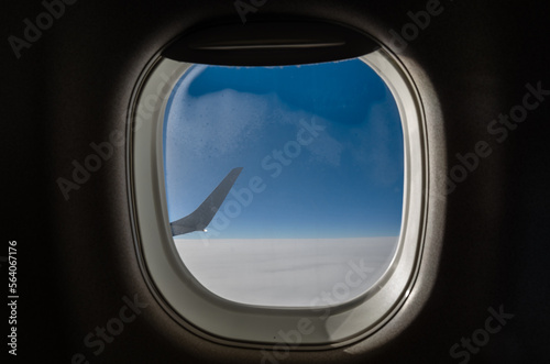 View from the window of an airplane