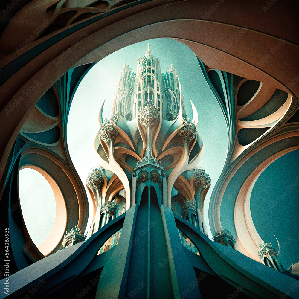 A futuristic cathedral