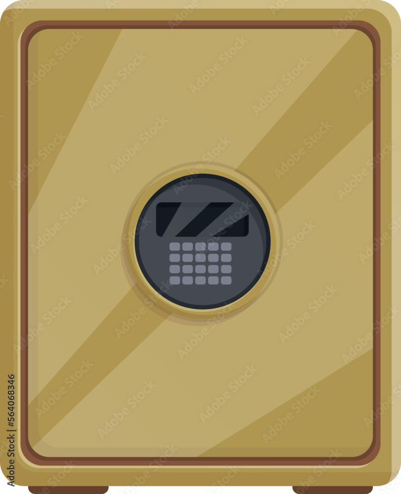 Digital deposit box icon cartoon vector. Bank safe. Gold safety Digital deposit box icon cartoon vector. Bank safe. Gold safety