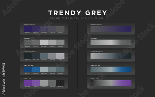 grey color palettes, color schemes, color gradients