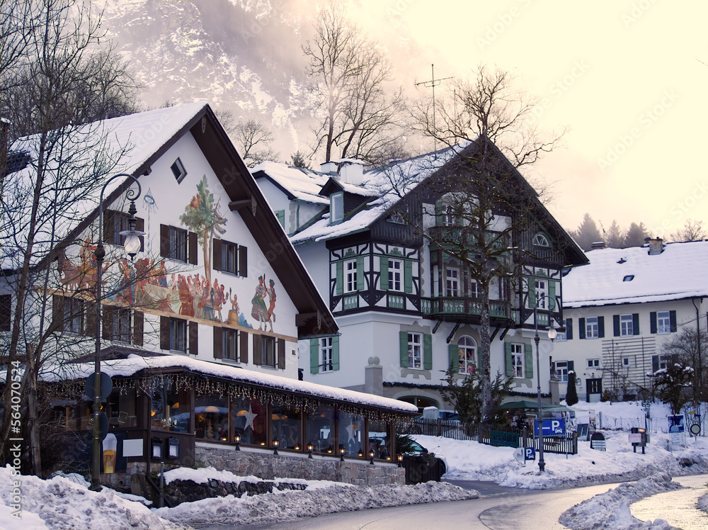 Hohenschwangau street views during winter, Germany