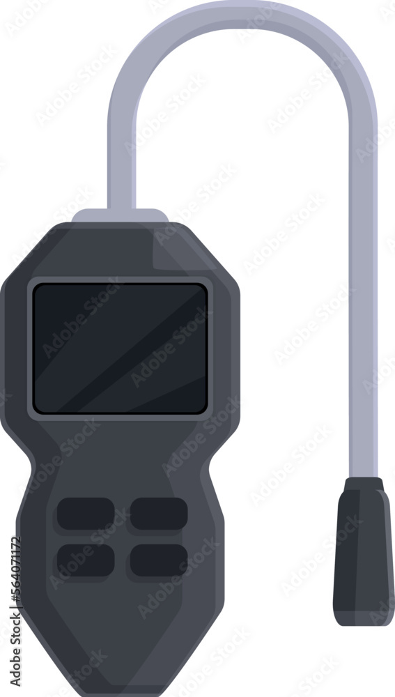 Gas detector instrument icon cartoon vector. Meter monitor. Natural test Gas detector instrument icon cartoon vector. Meter monitor. Natural test