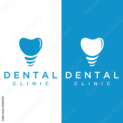 Abstract dental logo template design. Dental health, dental care and dental clinic. Logo for health, dentist and clinic.