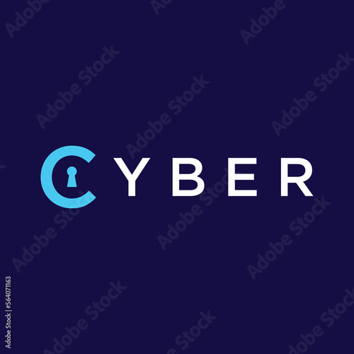 Creative technology digital cyber security logo template design with modern shield and key protection concept. Logo for business, digital and technology.