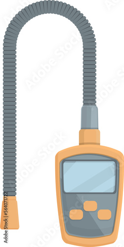 Engineer gas detector icon cartoon vector. Meter monitor. Digital device