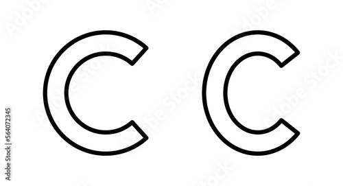 Copyright icon vector illustration. copyright sign and symbol