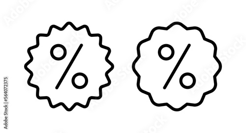Discount icon vector illustration. Discount tag sign and symbol