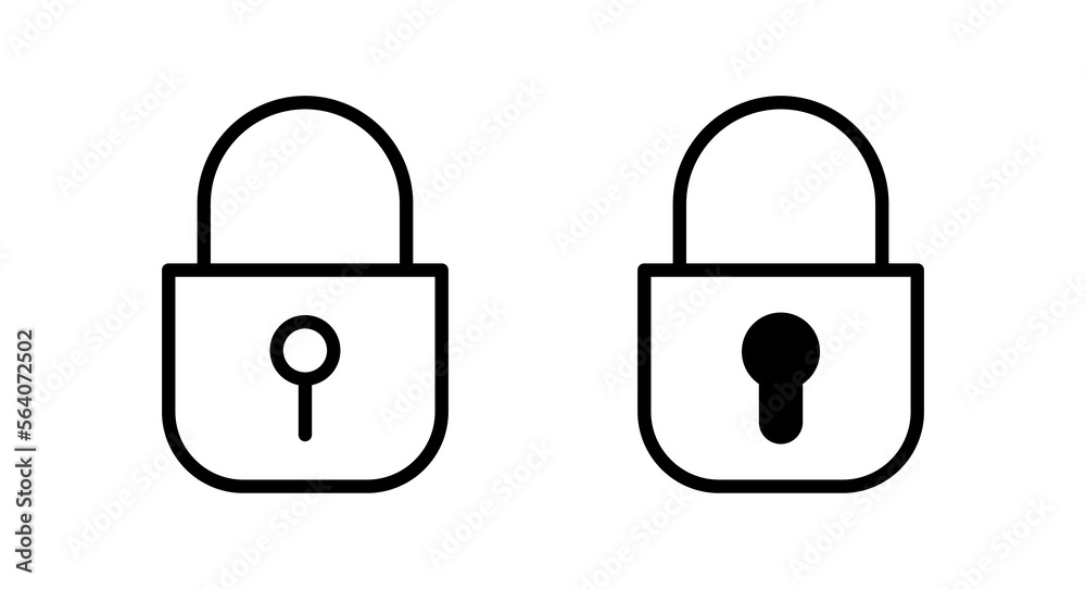 Lock icon vector illustration. Padlock sign and symbol. Encryption icon. Security symbol Lock icon vector illustration. Padlock sign and symbol. Encryption icon. Security symbol