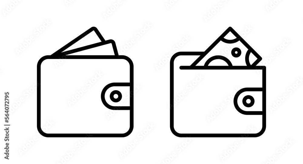 Wallet icon vector illustration. wallet sign and symbol