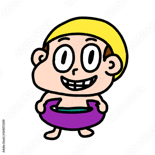 boy in swimsuit, character design, cute cartoon isolated , graphic design for presentation, marketing, art, illustration, t-shirt design, cartoon, comic, advertising, online media