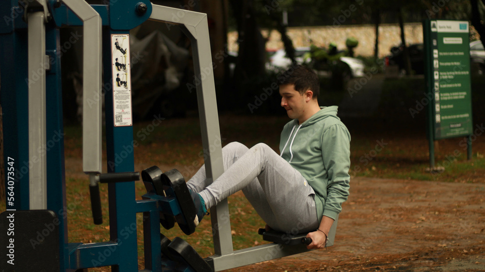 young man exercising in the park
athlete exercising on machine
young man exercising in the park
athlete exercising on machine