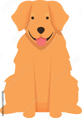 Nature golden dog icon cartoon vector. Pet canine. Puppy head