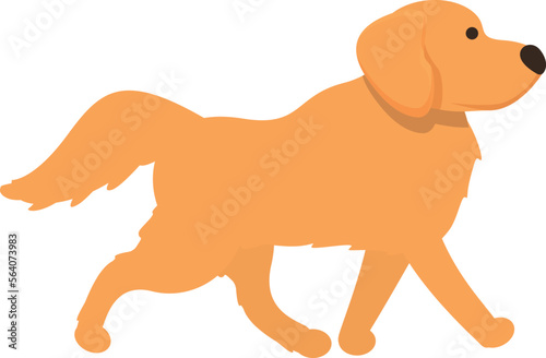 Sad dog retriever icon cartoon vector. Golden puppy. Canine pet