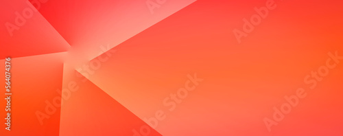 Abstract orange and red background with gradients and stripes for design. Long, wide flaming background. Geometric shapes of reddened color. Lines, triangles, stripes, squares. Web banner