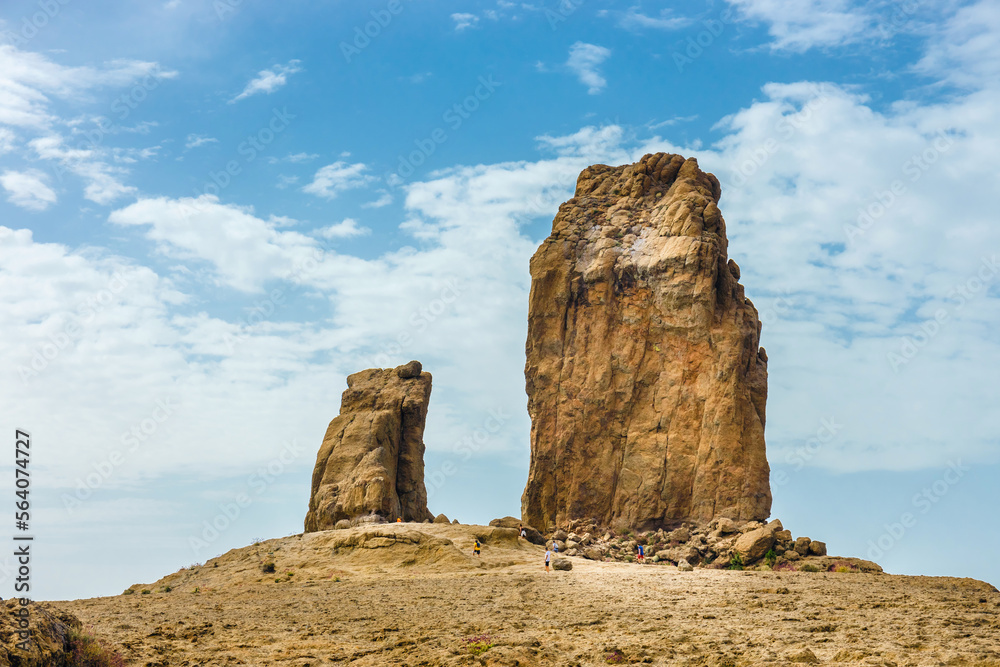 Roque Nublo - volcanic monolith. It is one of the most famous landmarks of Gran Canaria, Spain.