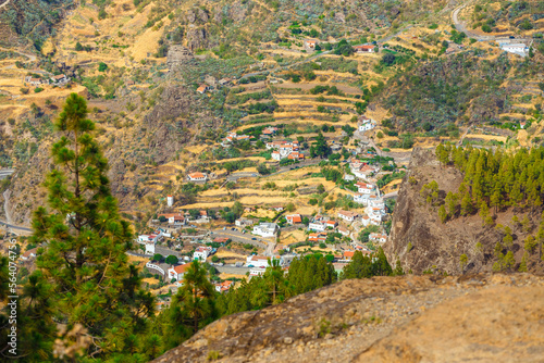 Landscape of the volcanic island of gran canaria, Canary Island, Spain © dziewul
