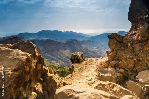 beautiful landscape of the volcanic island of gran canaria
