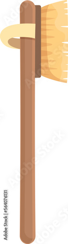 Body massage brush icon cartoon vector. Wood tool. Spa care