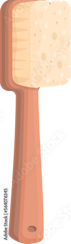 Brush tool icon cartoon vector. Body massage. Spa scrub