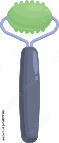 Beauty facial roller icon cartoon vector. Face skin. Stone massager