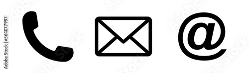 Contact us icon set