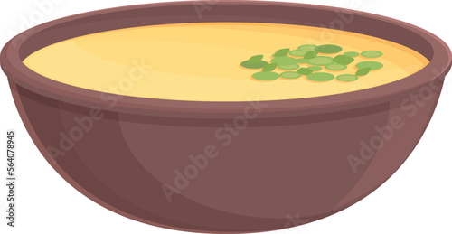 Asian street soup icon cartoon vector. Food dish. Meat meal