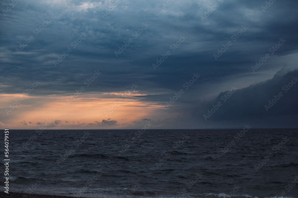 sunset over the sea