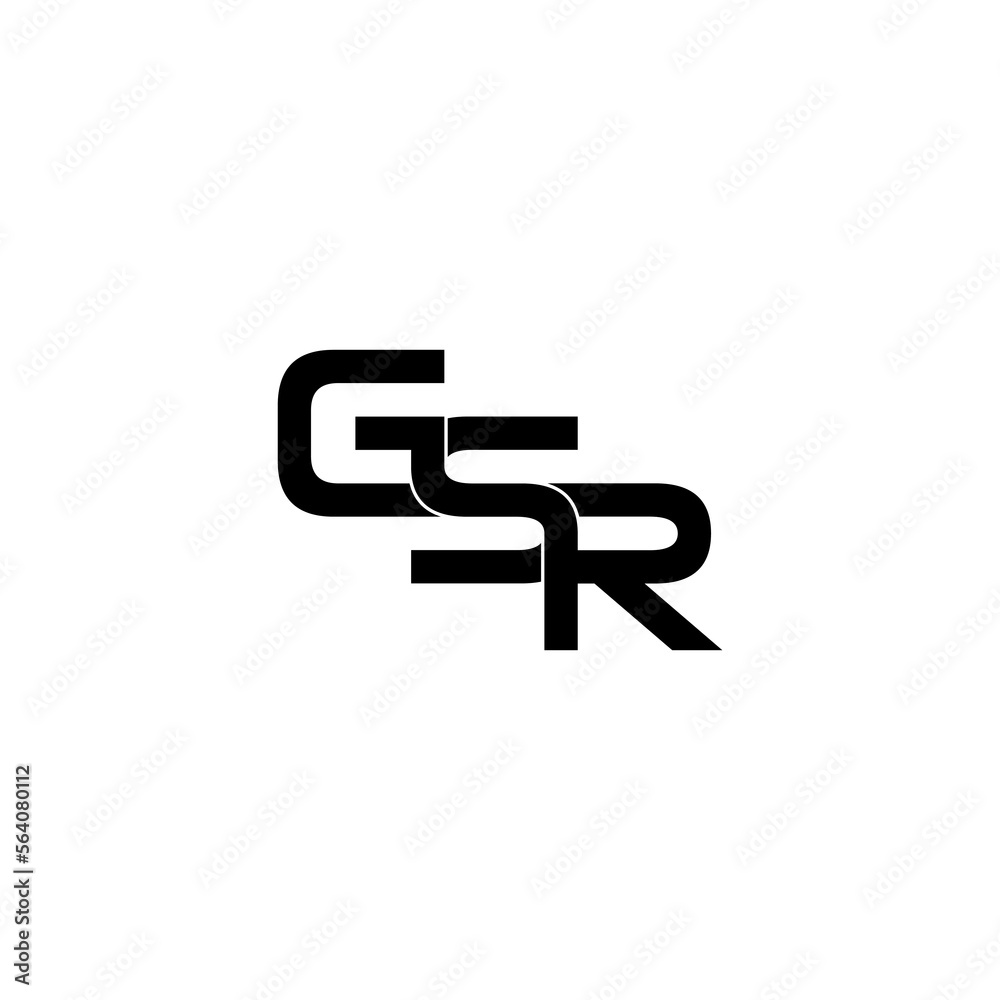 gsr lettering initial monogram logo design gsr lettering initial monogram logo design