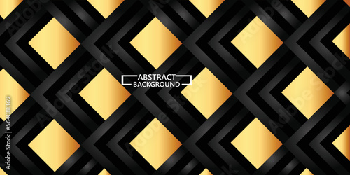 abstract background of squares with gradient gold and black colors 