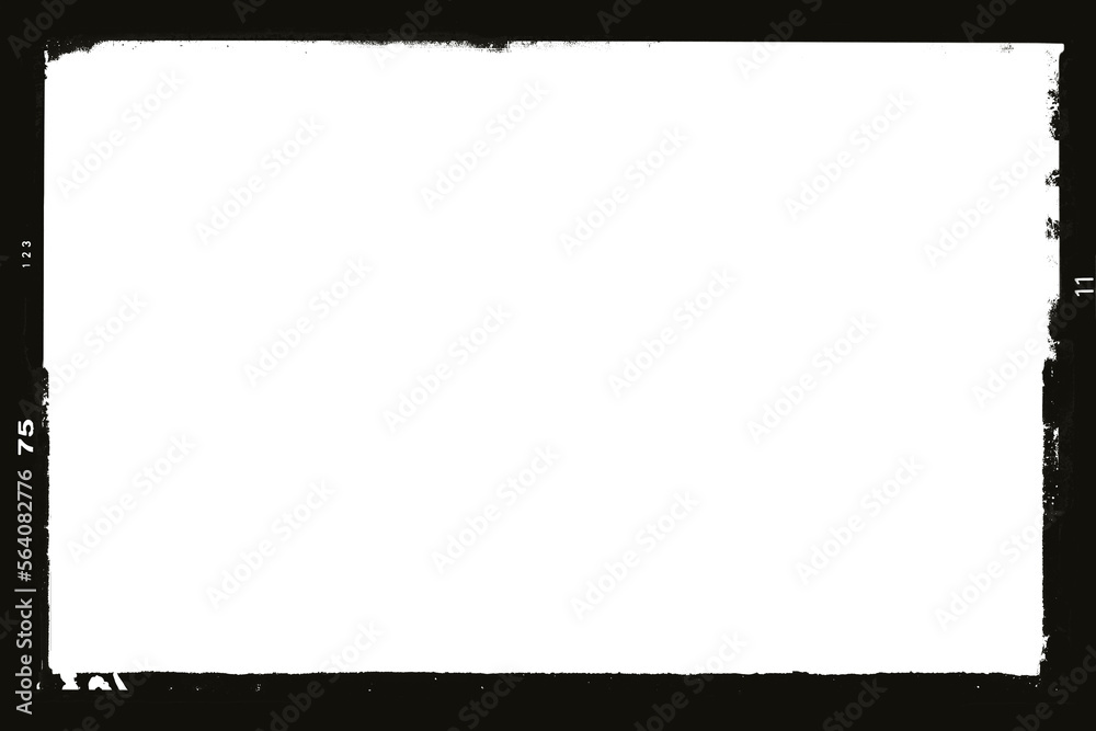 Photo film frame of a vintage camera with transparent background (png image)