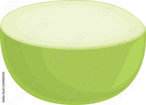 Cutted kohlrabi icon cartoon vector. Healthy food. Organic plant