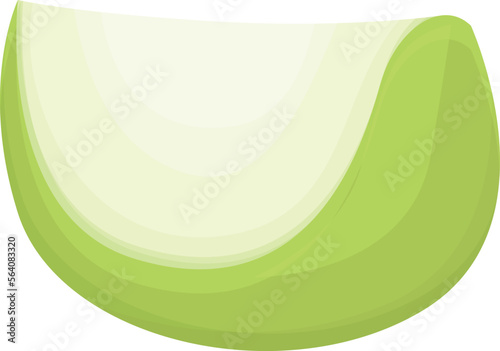 Slice of kohlrabi icon cartoon vector. Healthy vegetable. Organic plant