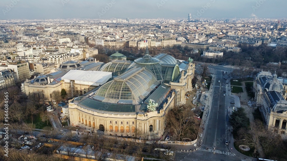 Drone photo Grand Palais Paris France europe