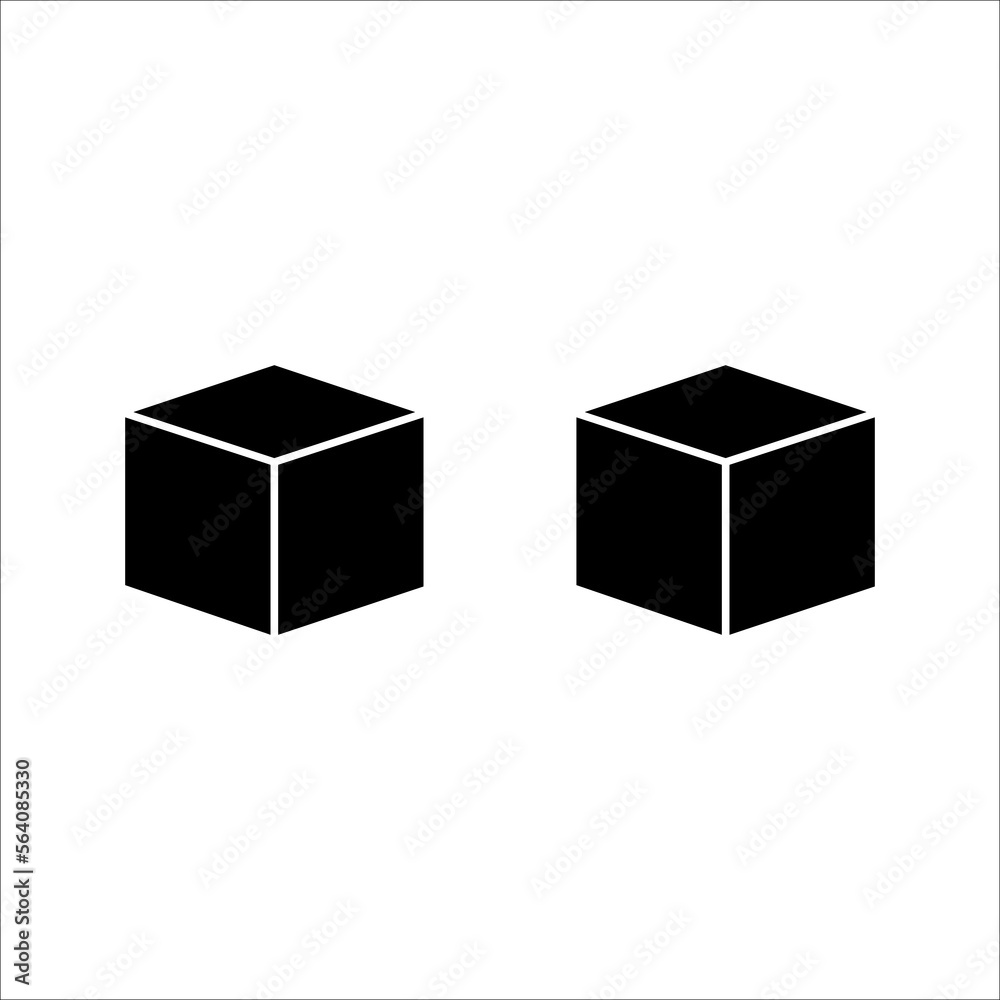 Cube icon. In Trendy Design Vector. Vector illustration on a white background. Cube icon. In Trendy Design Vector. Vector illustration on a white background.