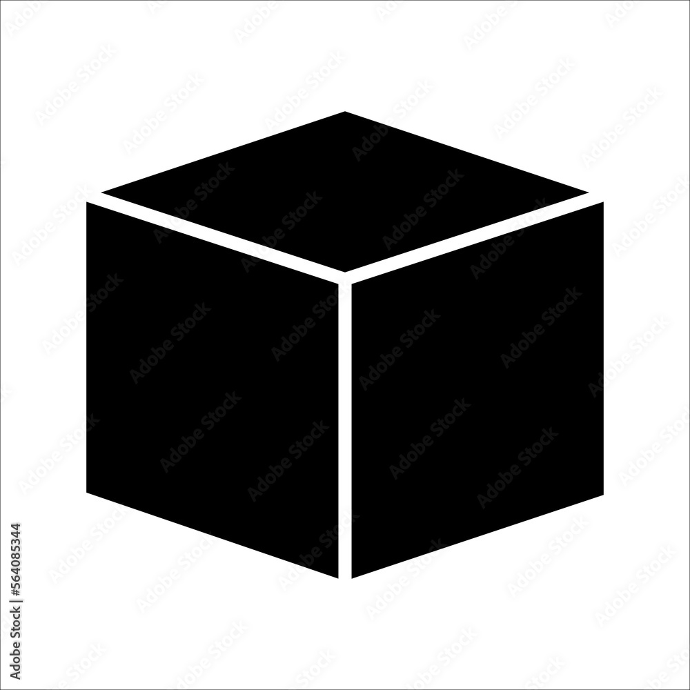 Cube icon. In Trendy Design Vector. Vector illustration on a white background. Cube icon. In Trendy Design Vector. Vector illustration on a white background.