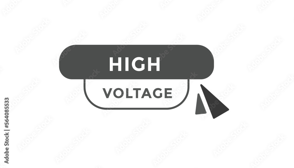 Obraz premium High voltage l button web banner templates. Vector Illustration 