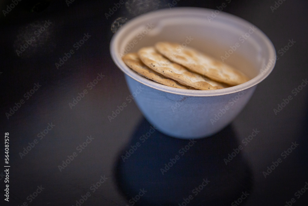 Small bowl of Crackers Small bowl of Crackers