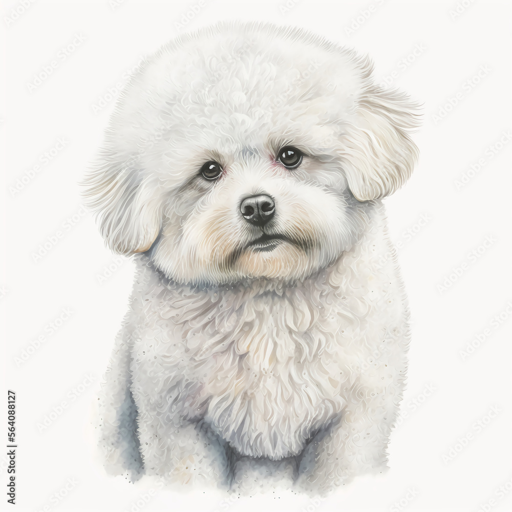 “Generative AI” Bichons Frise digital illustration. “Generative AI” Bichons Frise digital illustration.