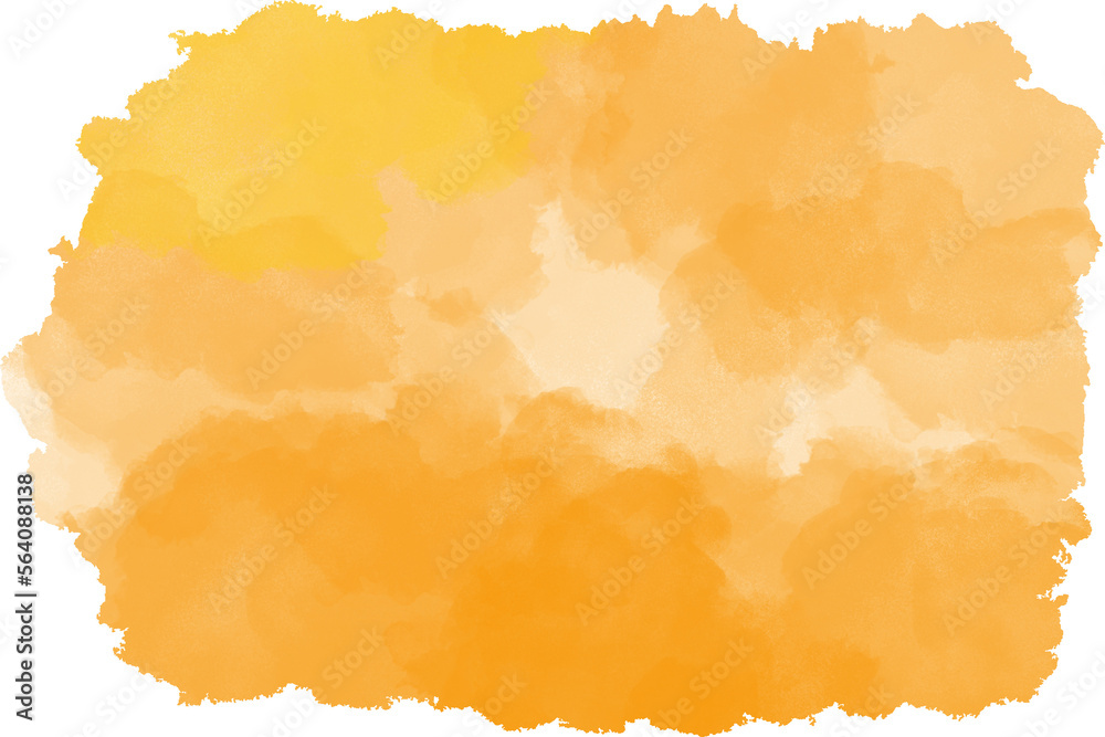 Brush Stroke Yellow Watercolor Texture Background