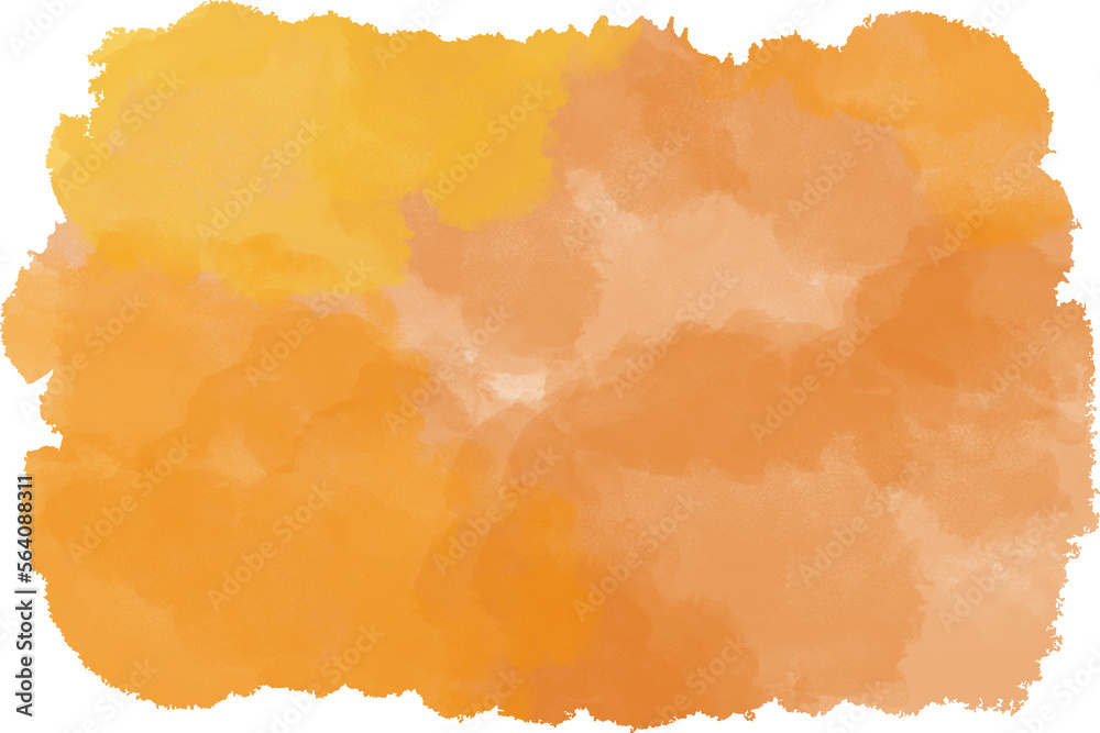 Brush Stroke Orange Watercolor Texture Background